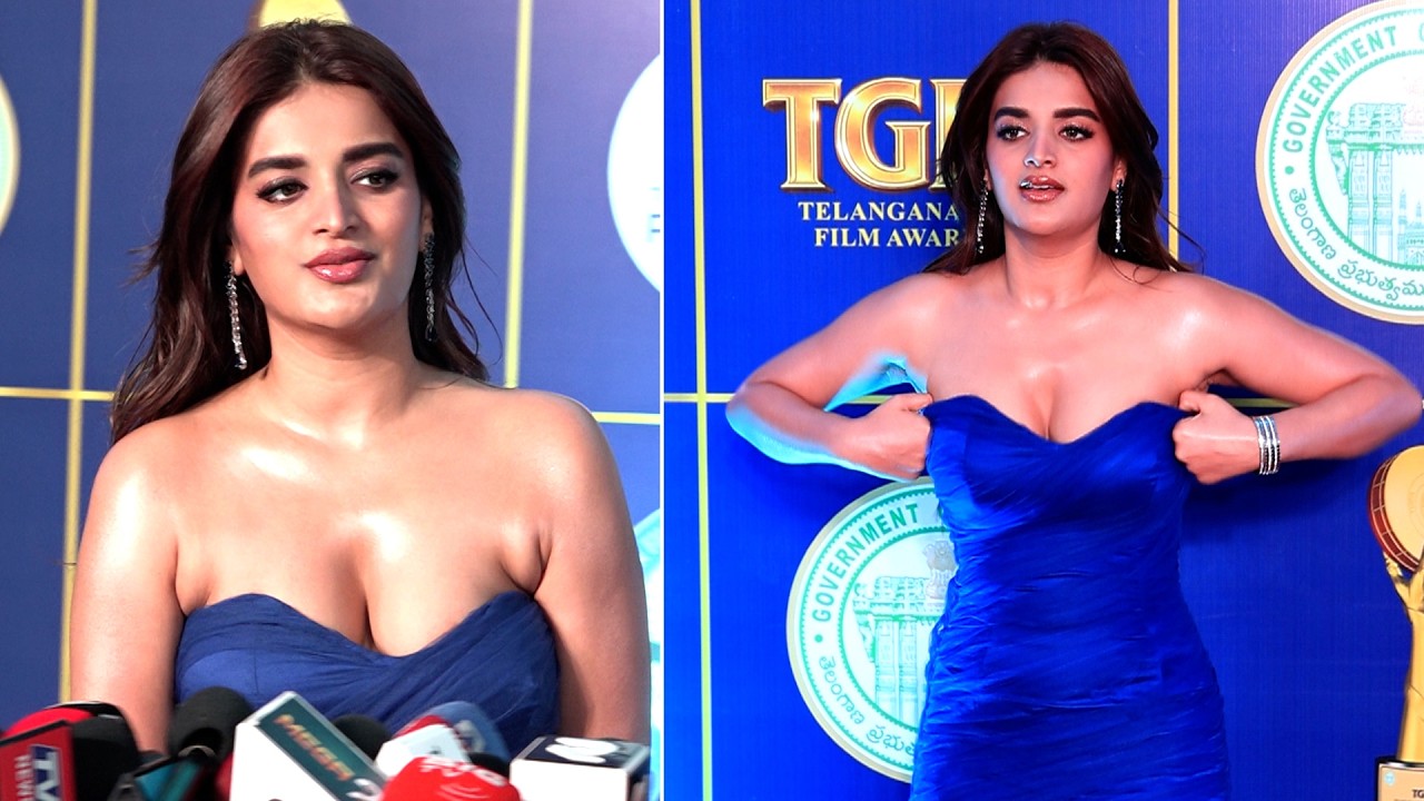 Nidhhi Agerwal Exclusive Visuals @ Telangana Gaddar Film Awards