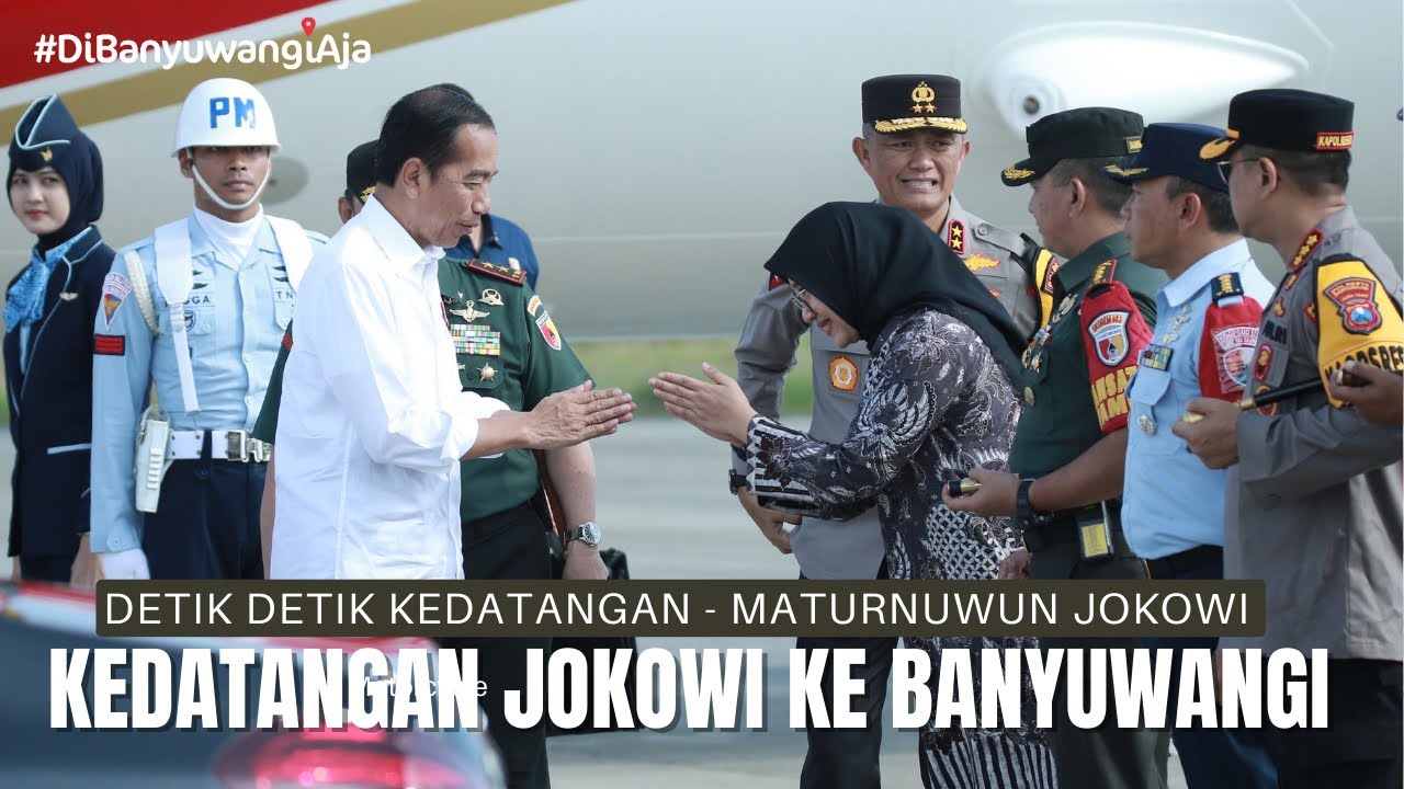 Detik Detik Kedatangan Presiden Jokowi di Bandara Banyuwangi 27.12.2023
