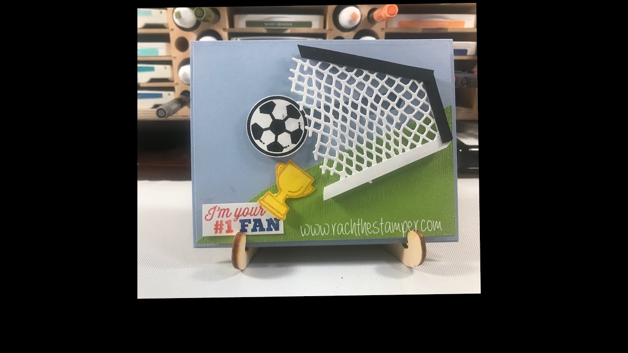 For the Win: Soccer Slider Net card, Stampin' Up!