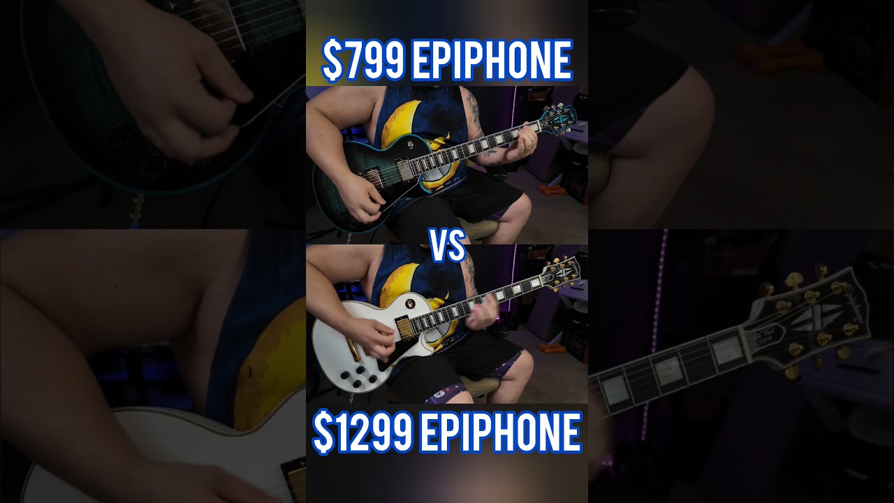 Deftones riff comparison🤘- $799 Vs. $1299 Les Paul Custom #guitar #epiphone #deftones