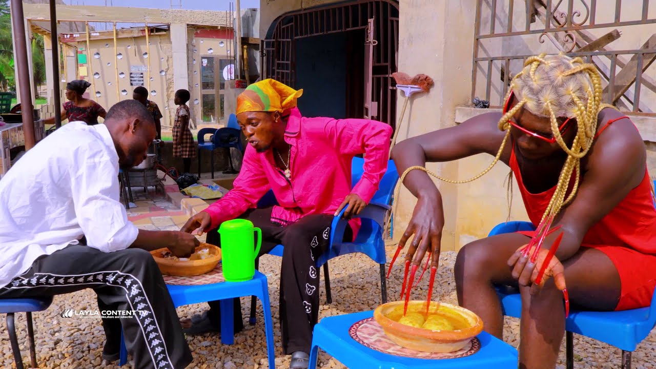 LONG NAILS 💅 TO CHOP FUFUO LEILA 😂😂😂😂HOW CAN YOU DO THIS 😂😂 FT ASHANGO ,BILLION 