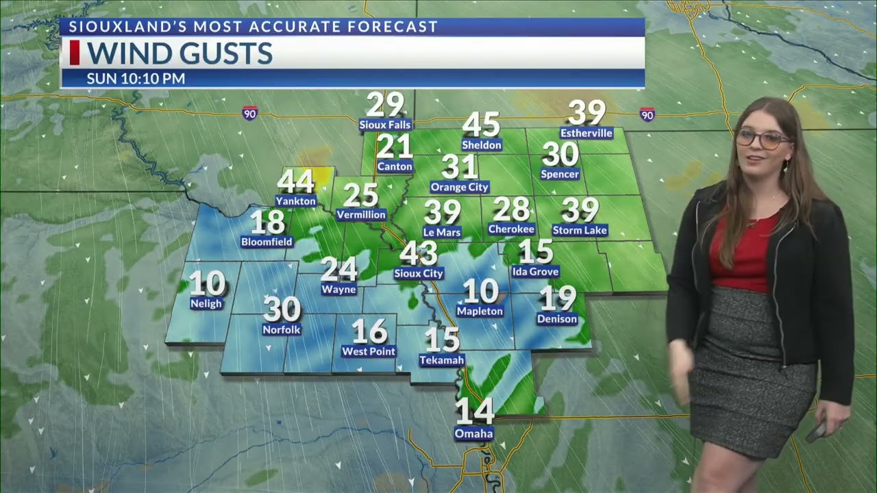 KCAU 9 Evening Weather with Taylor King @ 10 PM - 1/18/26
