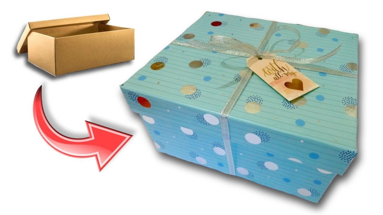 DIY #312 | Birthday Gift Box from Recycled Shoebox ❤
