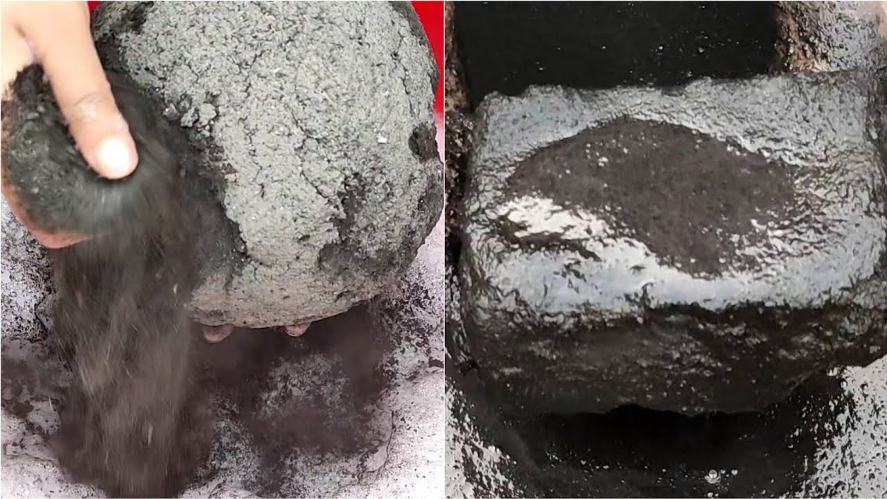 ASMR: nonstop crushing of pure charcoal/extra dusty silky crispy/dry+water+foamy💦& dipping