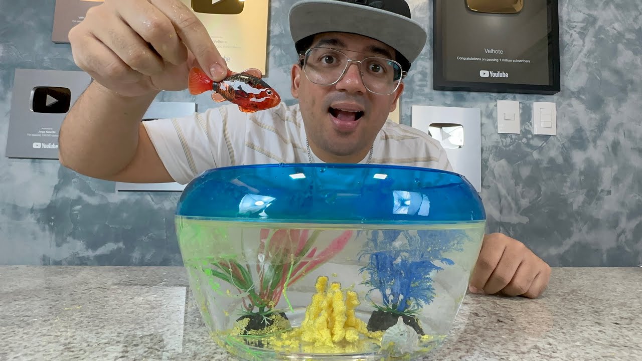 CRIEI UM SUPER AQUÁRIO PARA MEU PEIXE ROBÔ!!