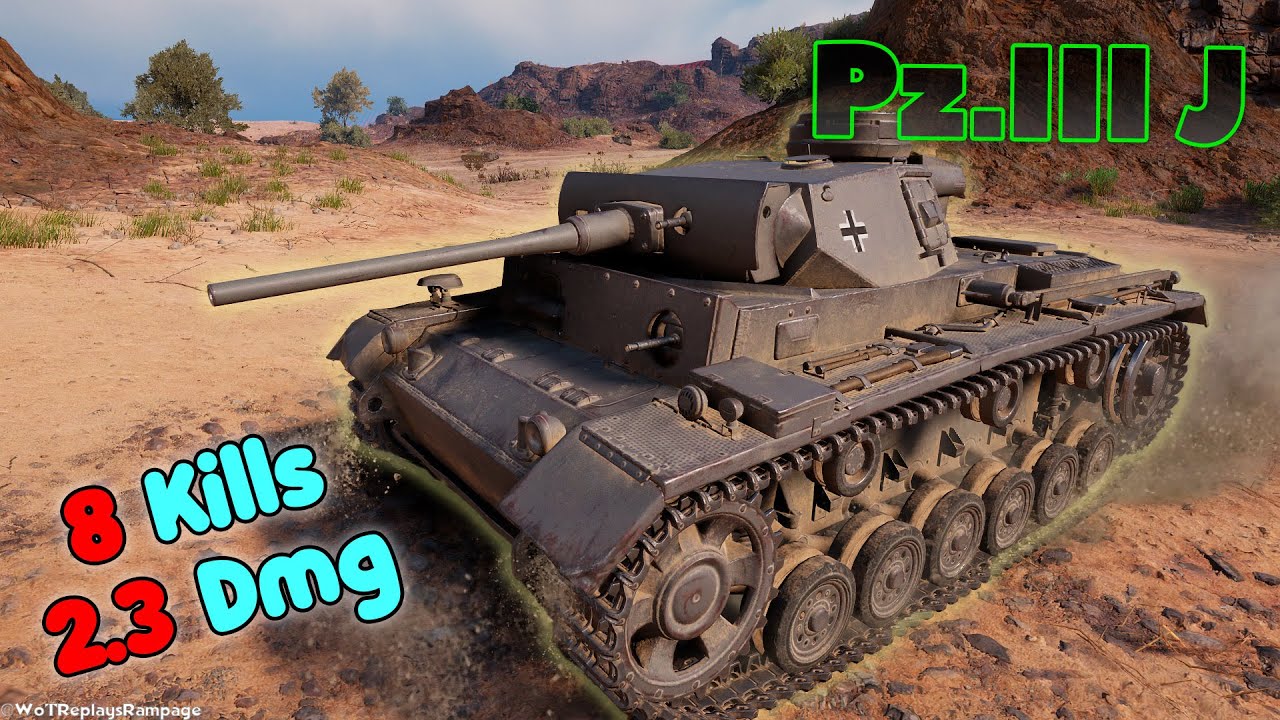 Pz.Kpfw. III Ausf. J - 8 Frags 2.3K Damage, Master by player Zeddikus