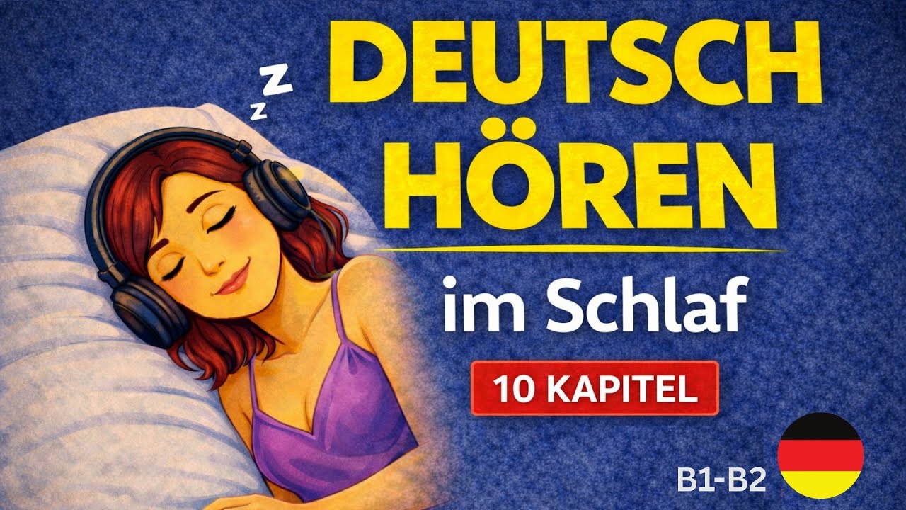 Deutsch lernen im Schlaf & unterwegs – 10 Kapitel /  B1–B2 Hörtraining