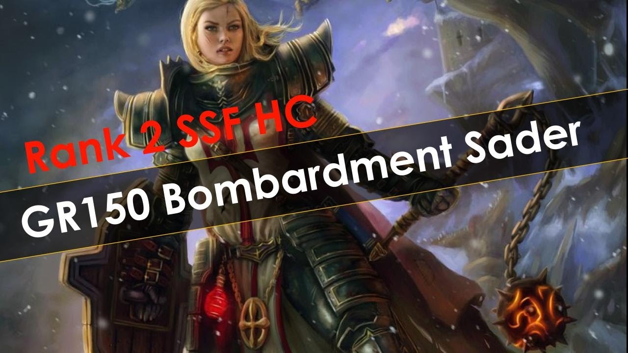 Diablo 3 Season 25 Bombardment Crusader GR150 Rank 2 Solo Self Found Hardcore