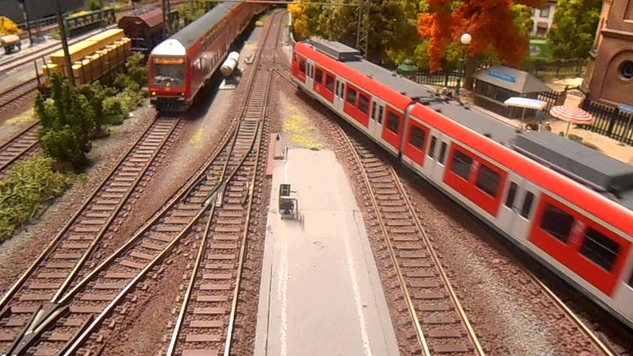 Roco br 218 (sound) en br 423 in D&uuml;rkheim Hbf
