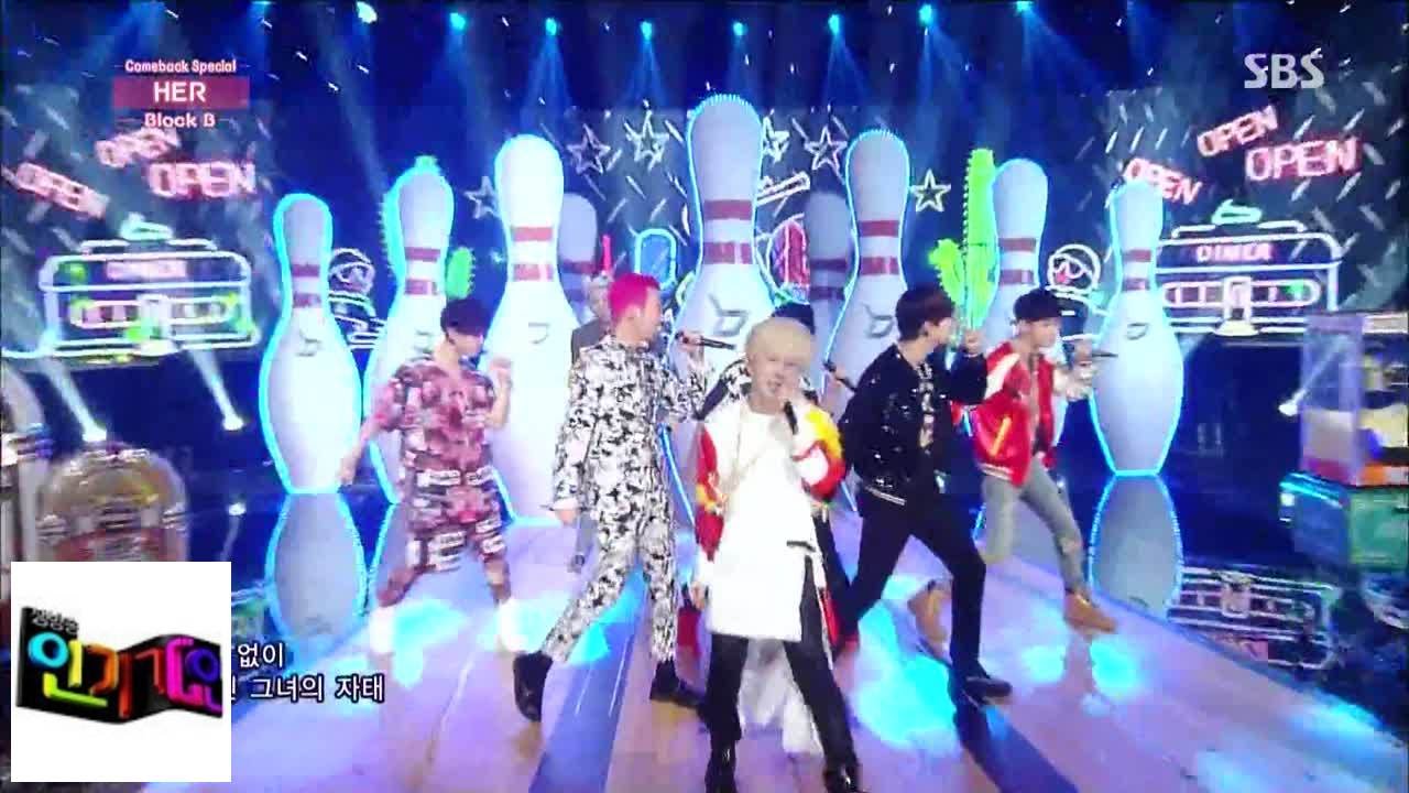 [Блок B] HER H @ популярная песня Inkigayo 140727