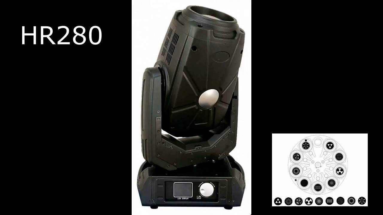 Поворотная гибридная голова KL280-10R (Beam+Spot+Wash)