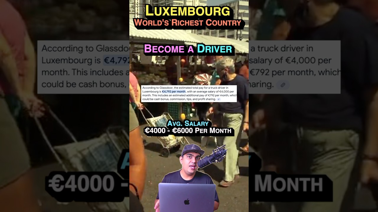🇱🇺Luxembourg Free Work Visa | World's Richest Country | Driver Jobs 🇱🇺