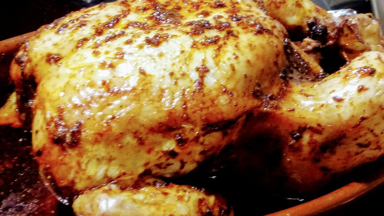 Pollo asado al horno con sazón peruano *comida tradicional *receta casera fácil de preparar