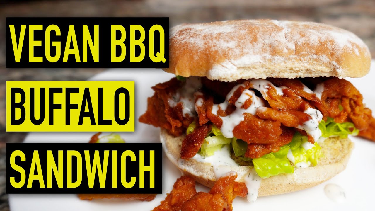 How To Make a Vegan BBQ Buffalo Sandwich with Soy Curls! Easy Recipe That's High In Protein!