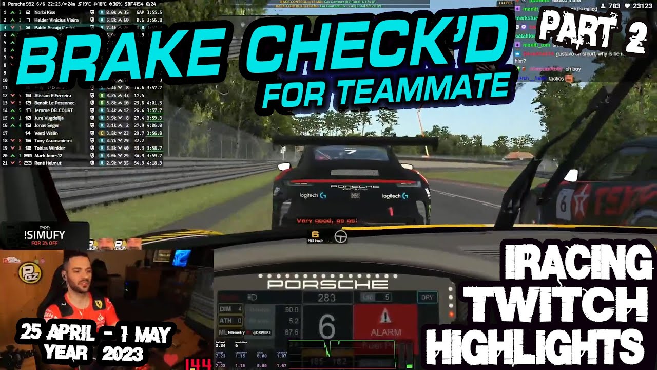 iRacing Twitch Highlights 23S2W7P2  25 April - 1 May 2023 Part 2 Funny moves saves wins fails