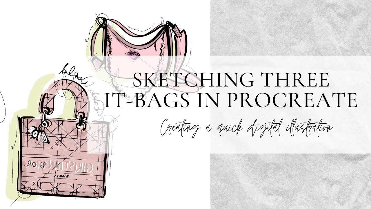 How To Sketch Bags In Procreate / Creating Digital Illustration / Fashion Art