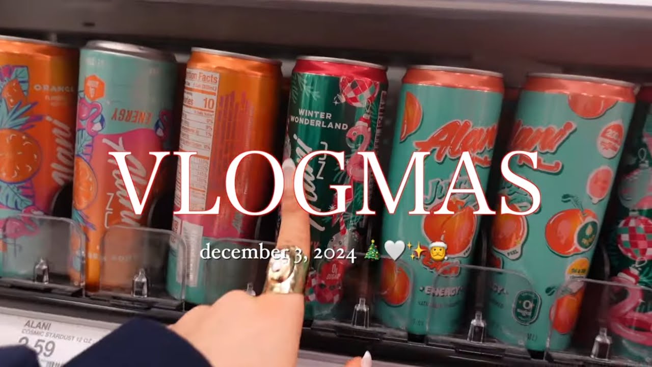 VLOGMAS DAY 3: ✨🎄🎅🤍 back + biceps, stairmaster, library, grocery shop, & boyfriend
