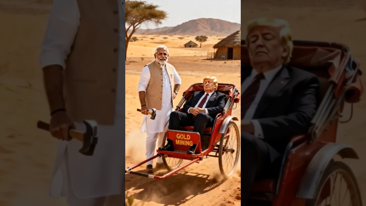 modi hit the rickshaw 😱 trump wake-up funny shorts 😂
