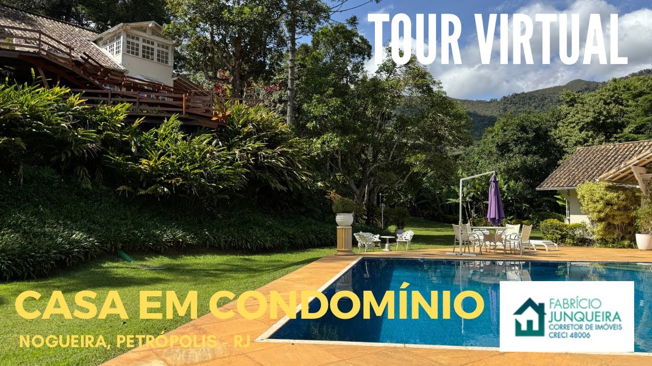 Linda casa em condomínio bucólico de Nogueira, Petrópolis, RJ | Tour virtual completo