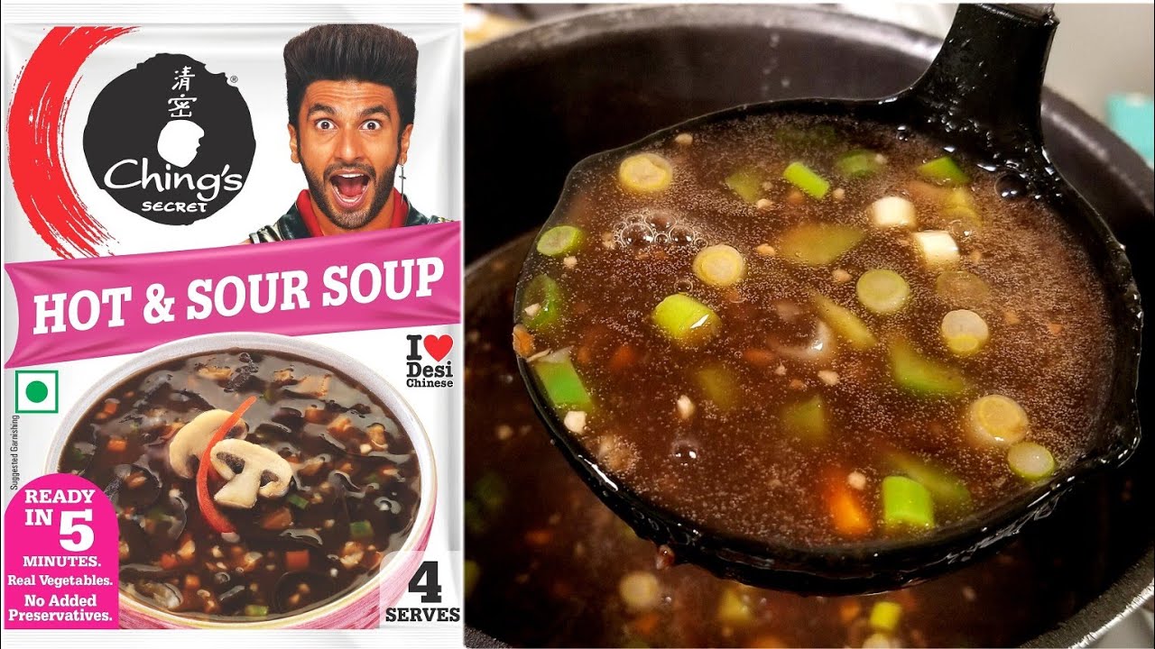 Ching's hot and sour soup recipe | how to make chings instant soup | chings soup recipe