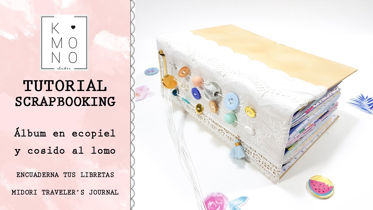 TUTORIAL - Album de polipiel cosido al lomo para guardar tus libretas Midori traveler's journal