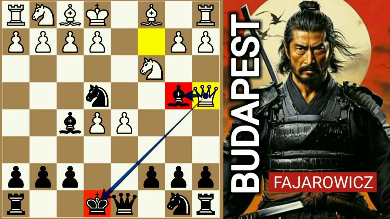 NAMPOL FULL ! Jebakan catur hitam terbaik | Budapest Gambit Fajarowicz