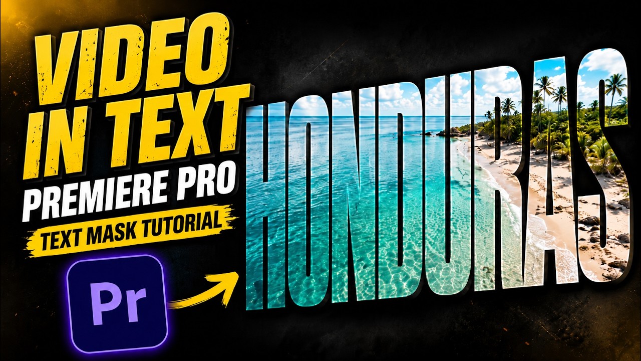 Premiere Pro Tutorial | How to add video INSIDE your text #adobe #premiereprotutorials 