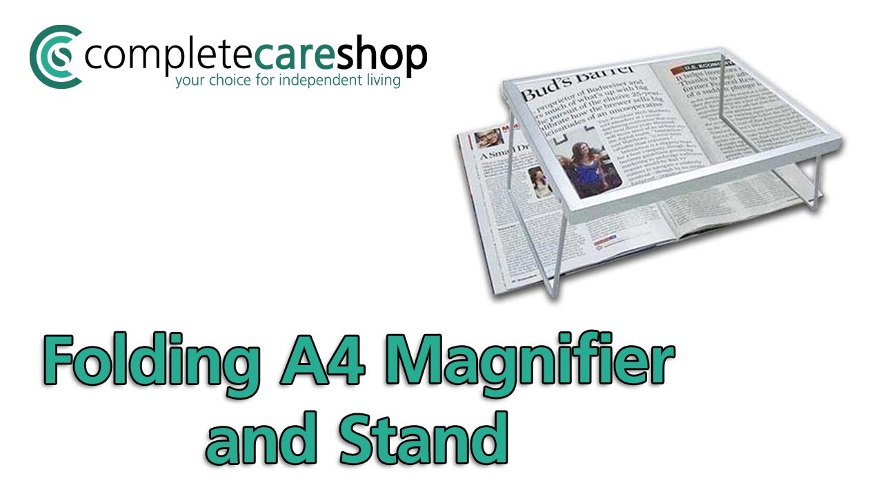 Folding A4 Magnifier and Stand - Ideal For Hands-Free Reading