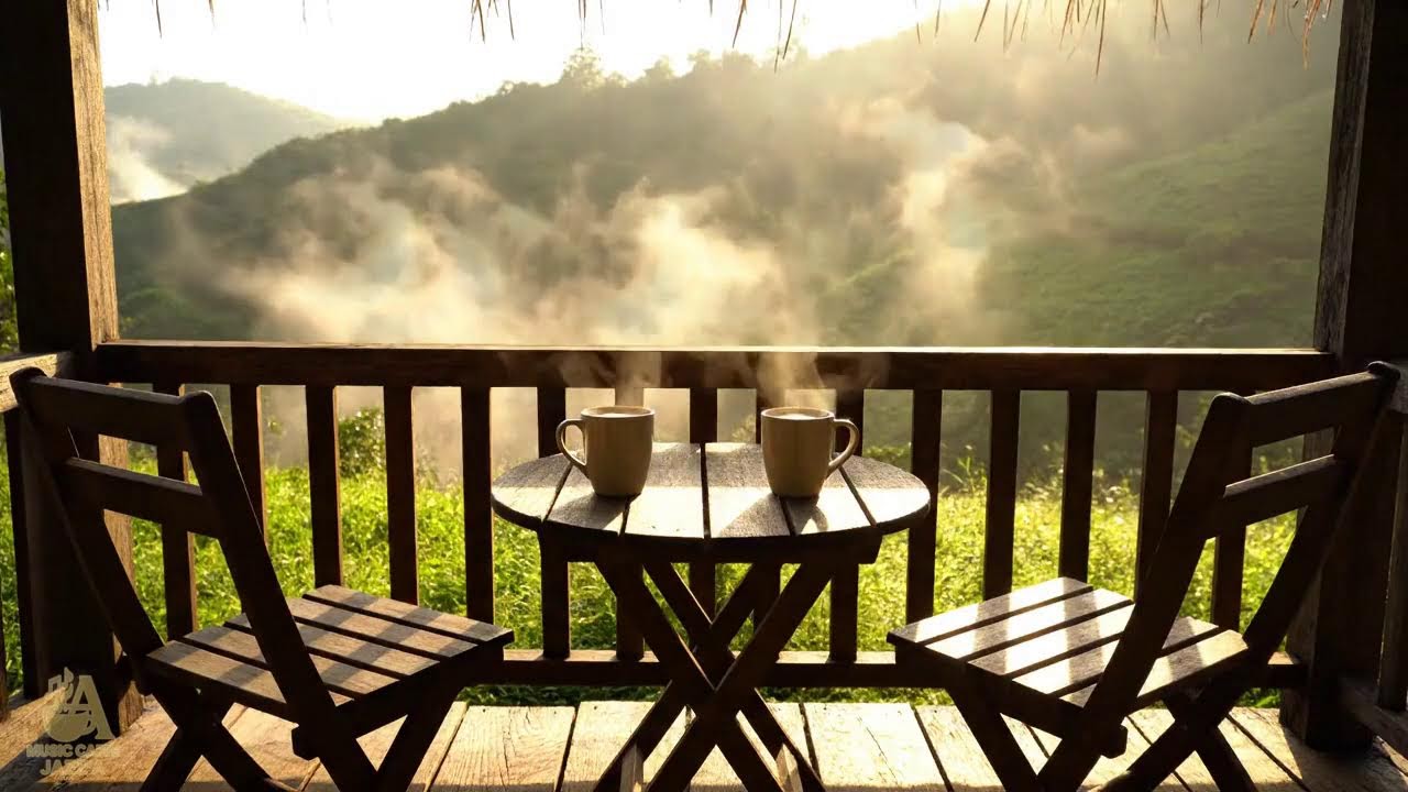 Cozy Morning Jazz Cabin for Positive Energy | Gentle Lakeside Jazz Background Music for Work ☕☕☕