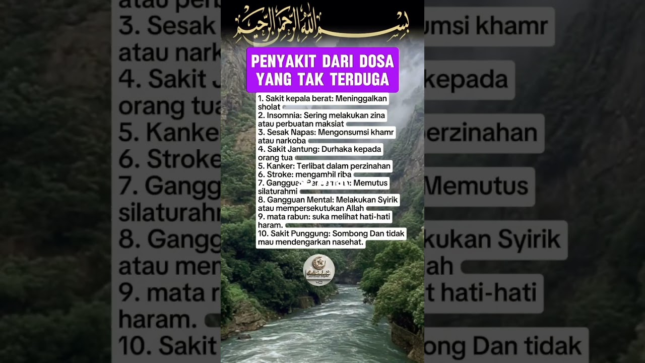 Penyakit dari dosa yang tidak terduga | 593/1000 #penyakit #pesankebaikan #shorts