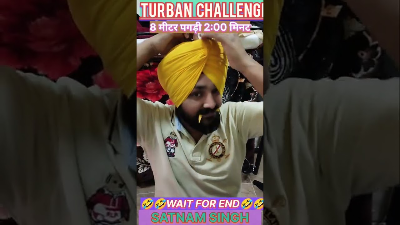 The challenge of 8 meter turban was given in 2 minutes/2 मिनट मे 8 मीटर पघड़ी का चेलिन्ज दिया