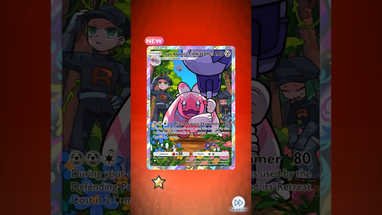 Team Rocket's Tinkaton Art Rare from Team Rocket's Ambition Pack - Pokemon TCG Pocket