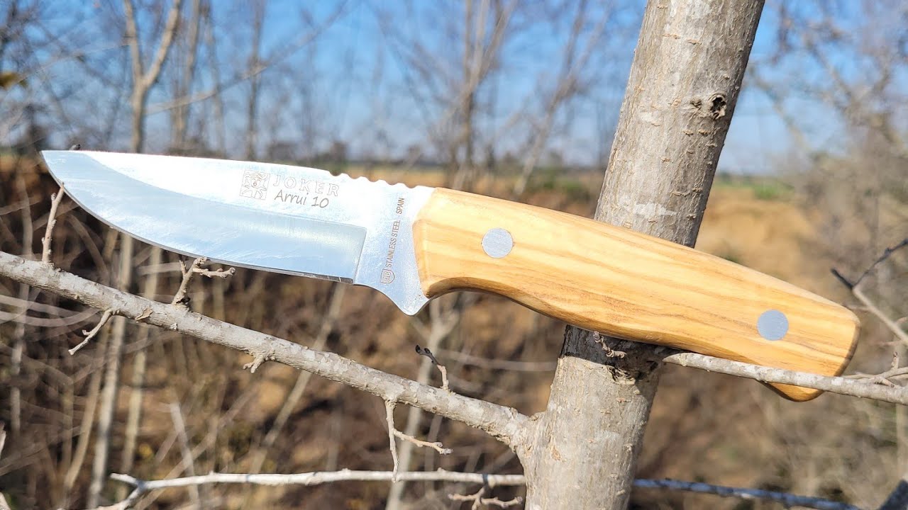 CUCHILLO DE MONTE JOKER ARRUI,PRUEBAS DE CAMPO 🔪⛰🌲#bushcraft#cuchillosdemonte#jokerarrui