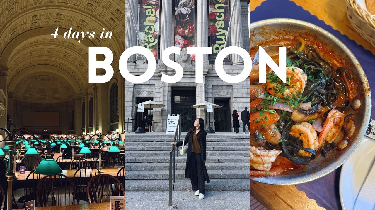 波士頓四天三夜｜百年龍蝦堡 🦞 吃遍墨魚麵 🍝 美術館巡禮 🖼️ Boston Travel Vlog