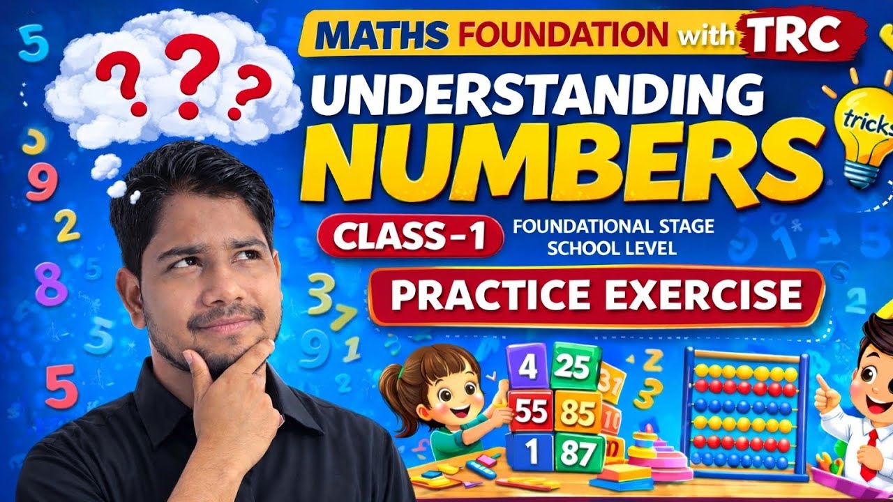 Understanding Numbers – Practice Exercise | Class 1 Maths | Maths Foundation with TRC by Mohsin sir