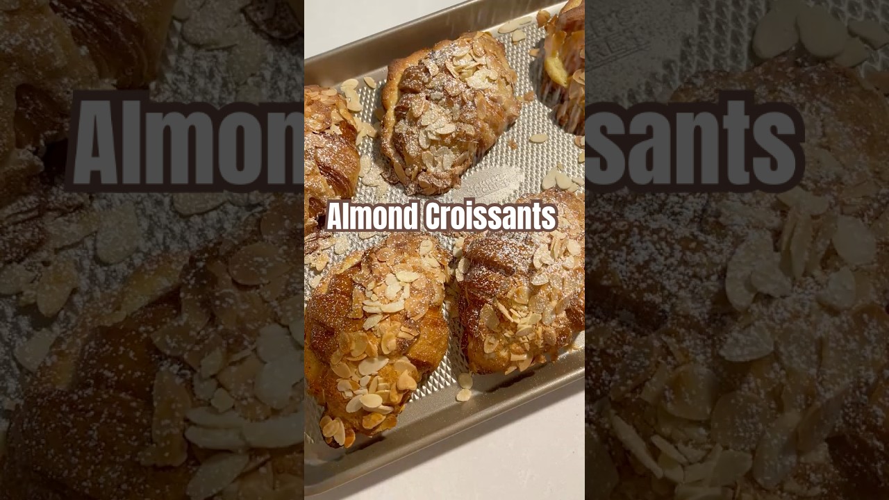Transform your mornings with these homemade almond #Croissants!🥐✨ #AlmondCroissants #BakingAtHome