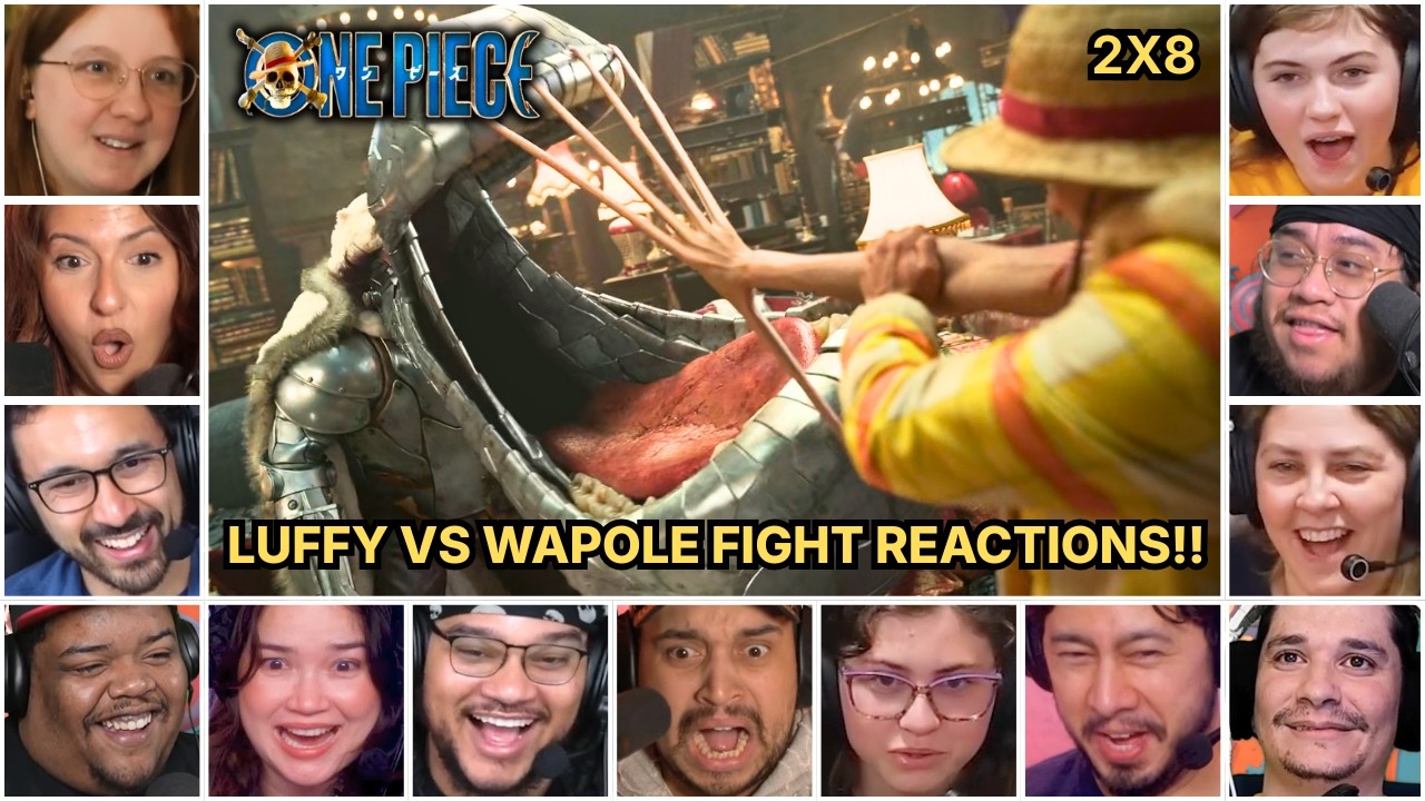 Reactors Reacting To Luffy Vs Wapole Fight | One Piece 2x8 Reaction Mashup