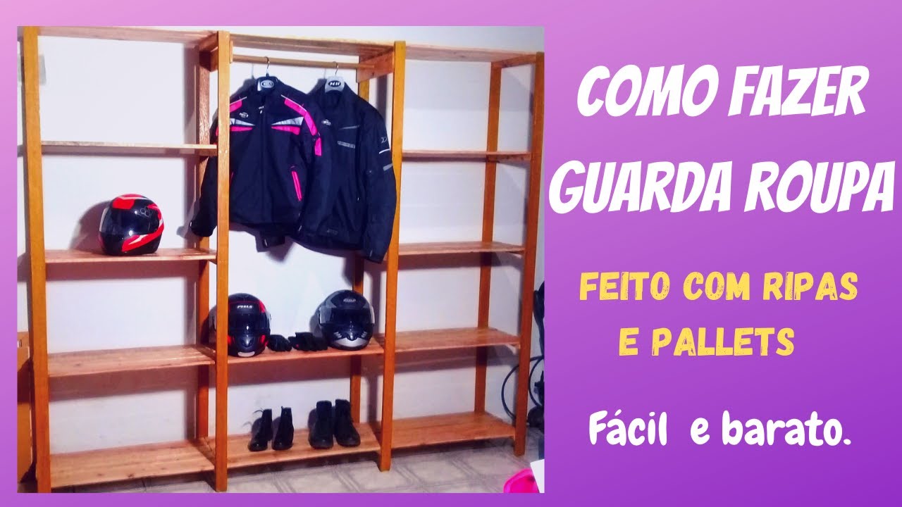 Como fazer armário roupeiro de paletes.