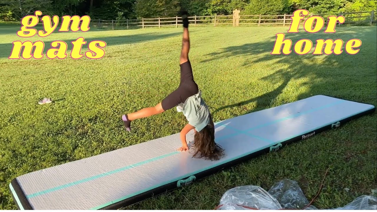 Gym Mats For Home FBSport Inflatable Gymnastics Mat From Amazon Easy Set-Up | Practice at Home