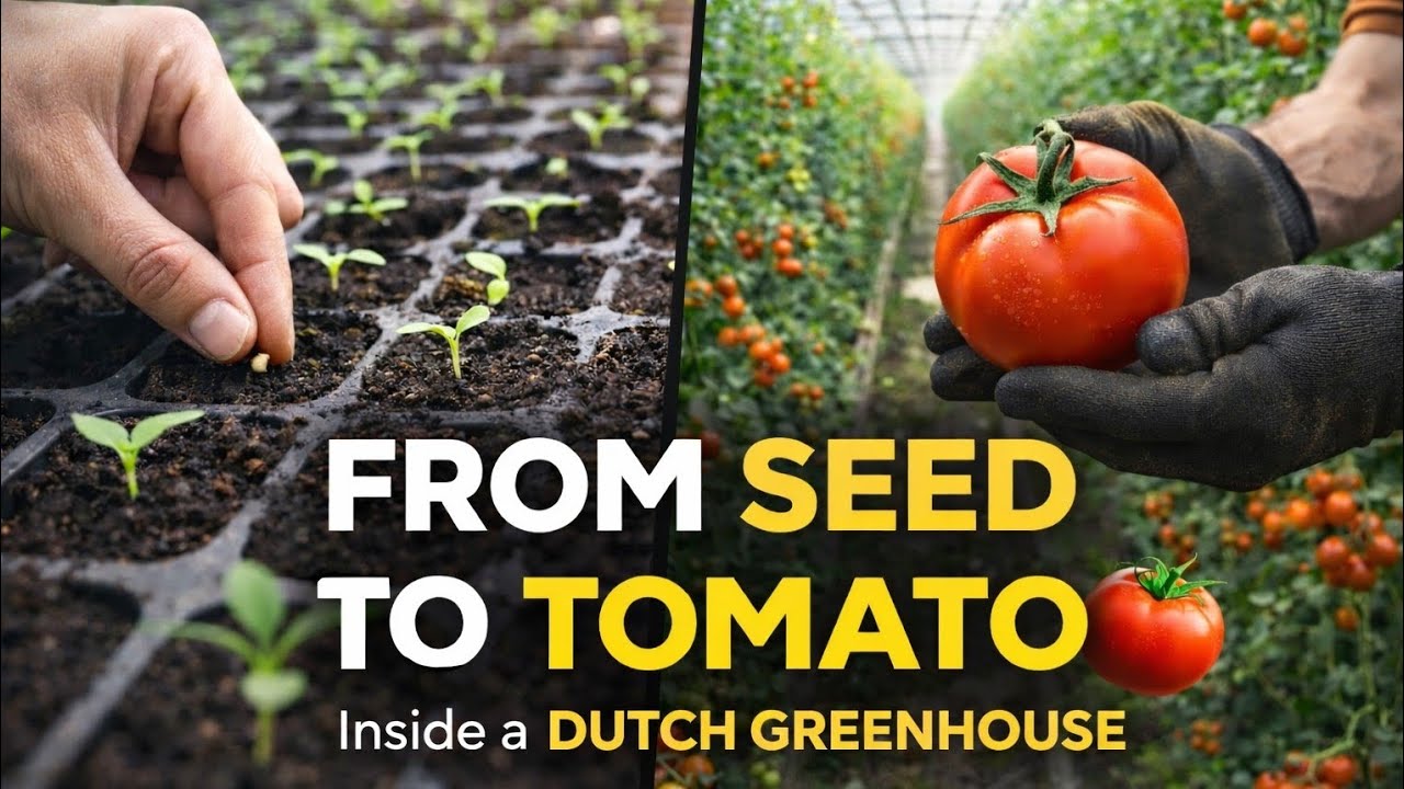Inside a Modern Tomato Greenhouse | From Plant to Harvest (Full Process)