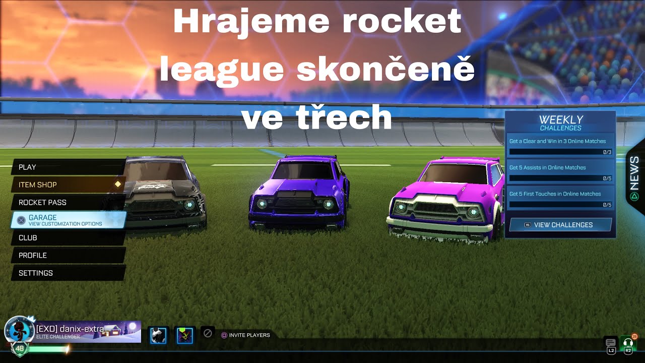 Rocket leauge ve třech
