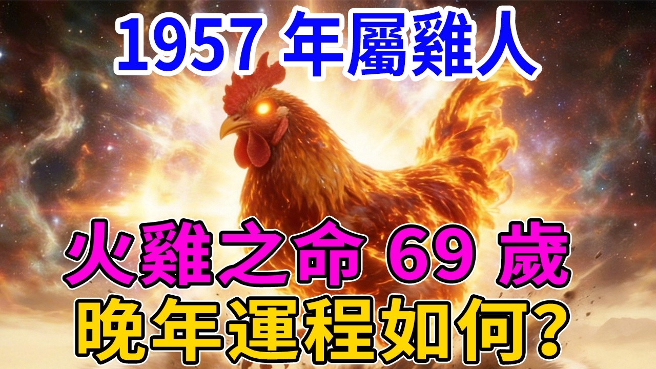 1957年火雞命，2026丙午年69歲的運勢全解析。 #1957年屬雞 #火雞之命 #2026年運勢 #生肖解析 #命理運程 #丙午馬年 #風水堪輿