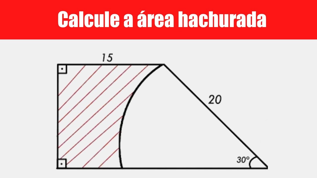 Desafio você encontrar a Área Hachurada -  Desafio Geometria Plana 