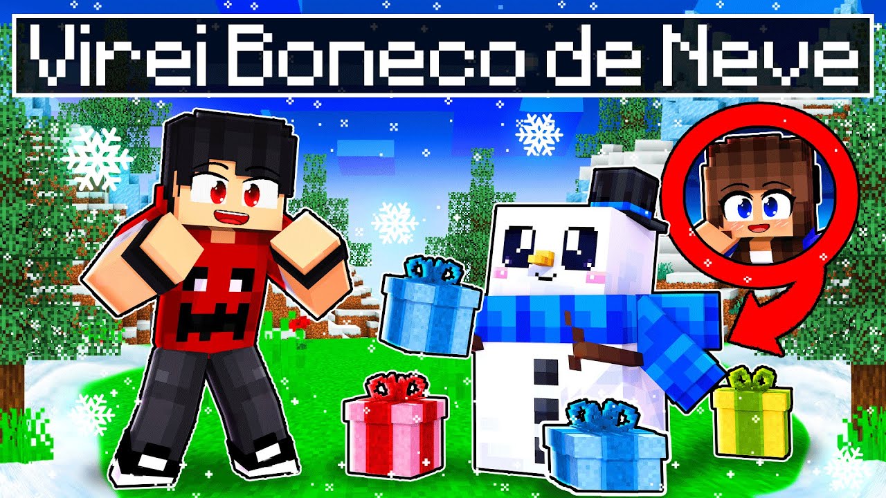 Virei um BONECO de NEVE e SALVEI o NATAL no Minecraft ◂Miika▸