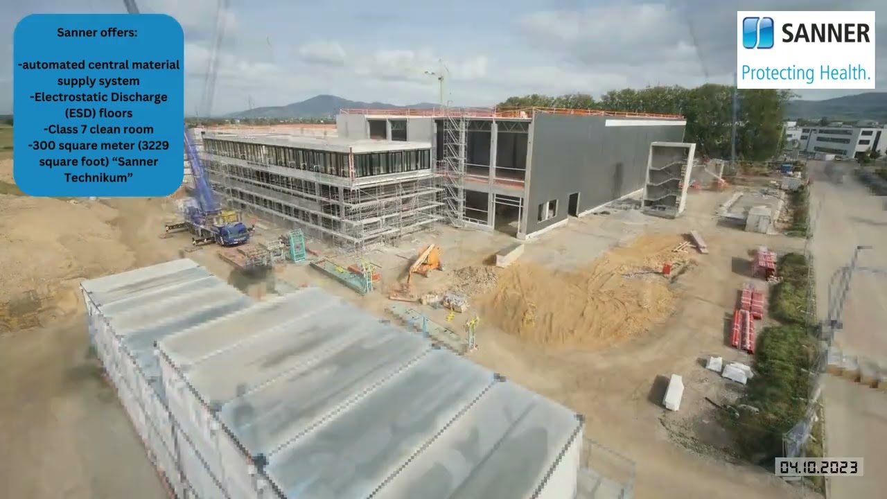 Timelapse Sanner Bensheim new state-of-the-art manufacturing facility