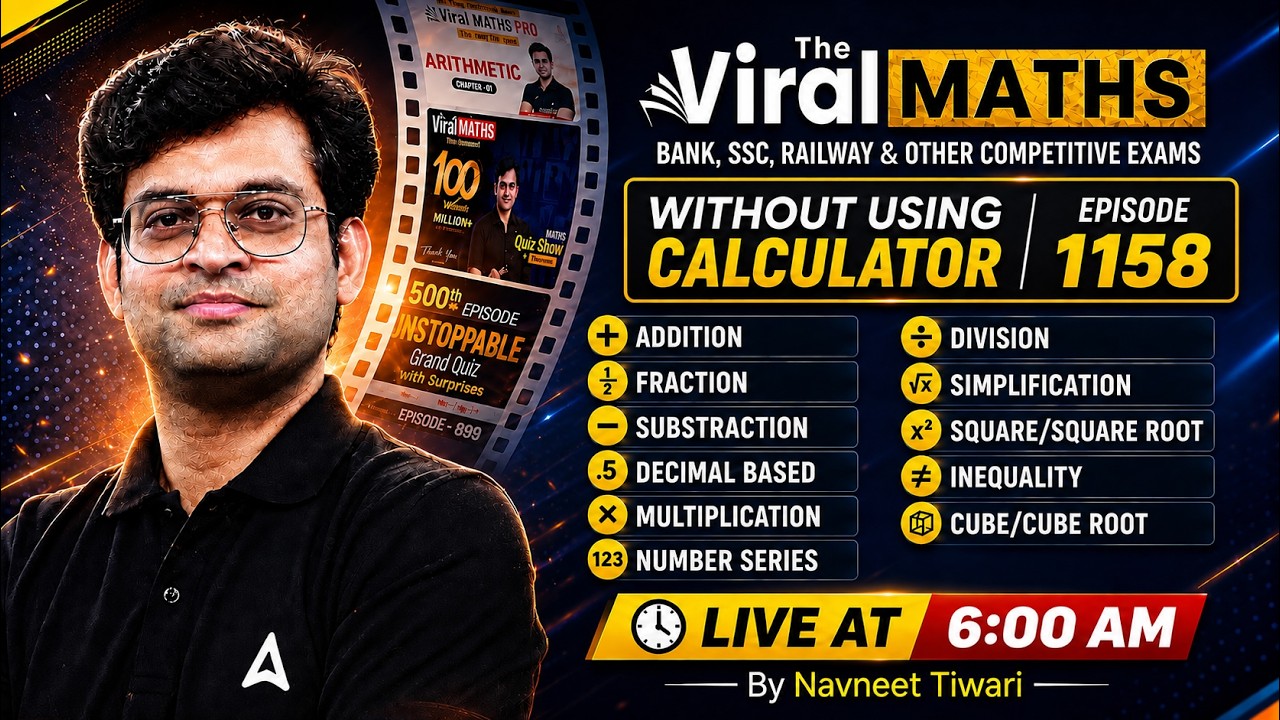 Viral Maths 1158 | Without Calculator | Complete Maths Tricks for Bank, SSC & Railway