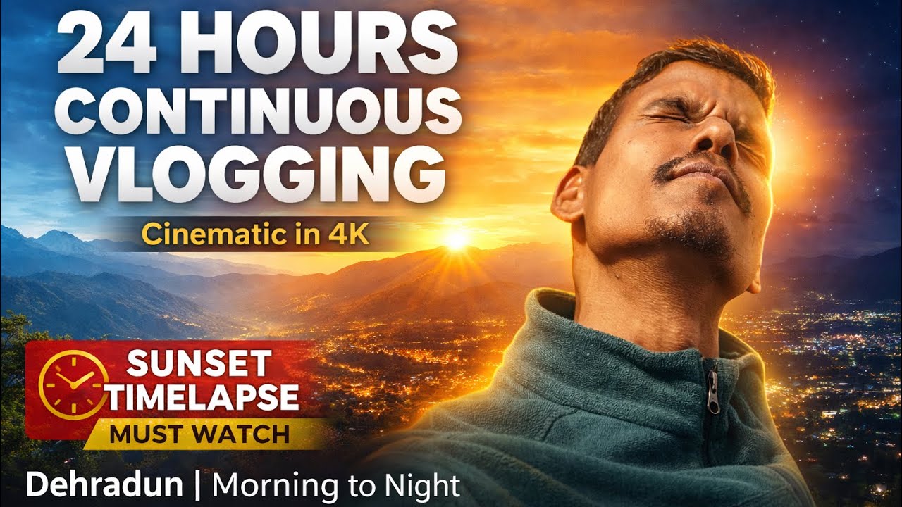 24 घंटे लगातार Vlogging | Dehradun Morning to Night Cinematic 4K#themonkofayodhya #vlogger #dehradun
