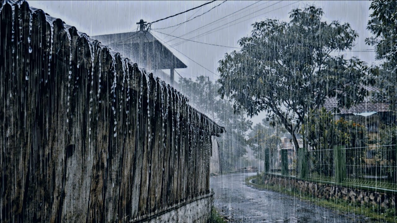 Heavy Rain Finally Calms Your Mind. The Sound of Heavy Rain for Sleeping😴 