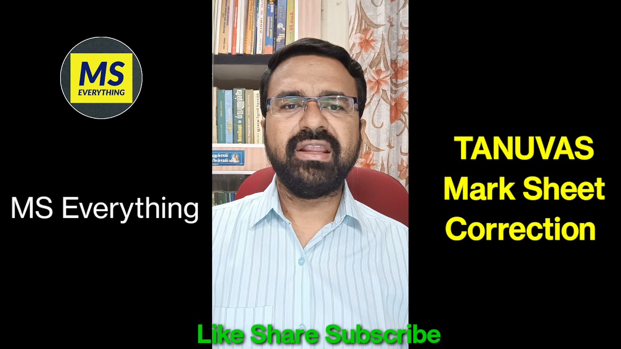 TANUVAS 2021 | Important Update | Mark Sheet &  Document Correction Upload last date