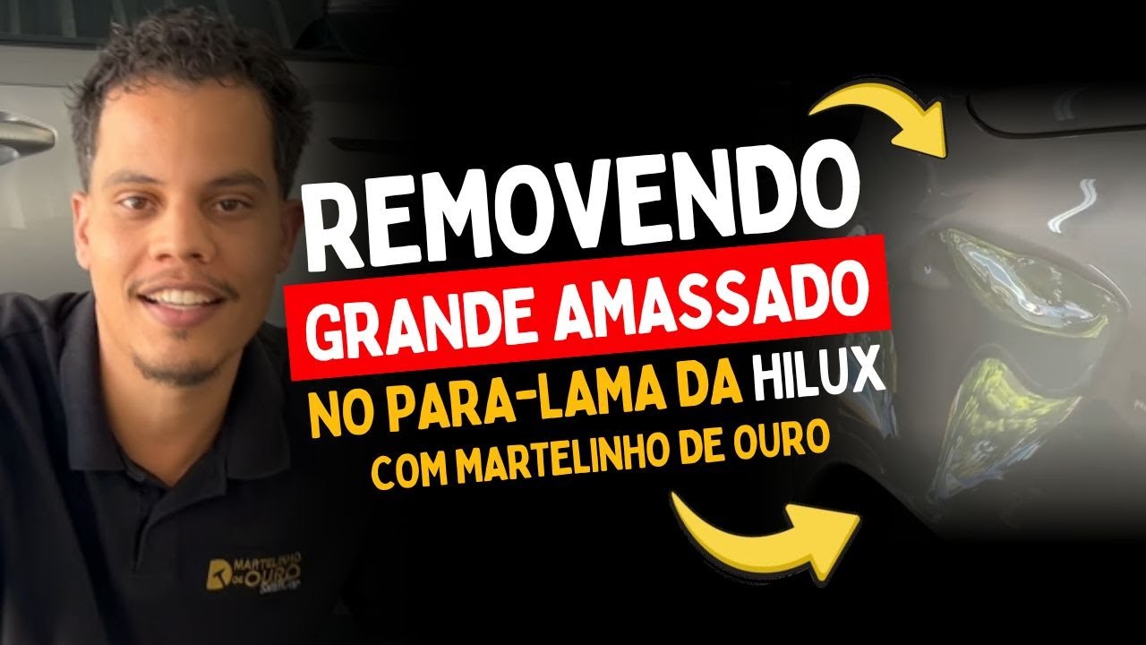 COMO REMOVER AMASSADO GRANDE NO PARA-LAMA DA HILUX